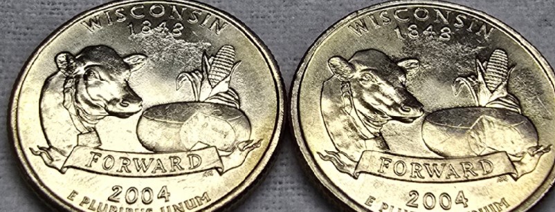 2004-P-Wisconsin-Quarters-With-Struck-Through-From-?-Die-Grease?