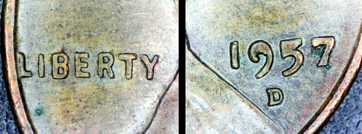 1957-D-LWCs-W/Filled-Die-On-Date-&-Liberty