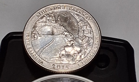 2015-D--Blue-Ridge-Parkway--Quarter-Does-This-Coin-Look-Like-It-Has-A-Proof-Reverse-Or-Something