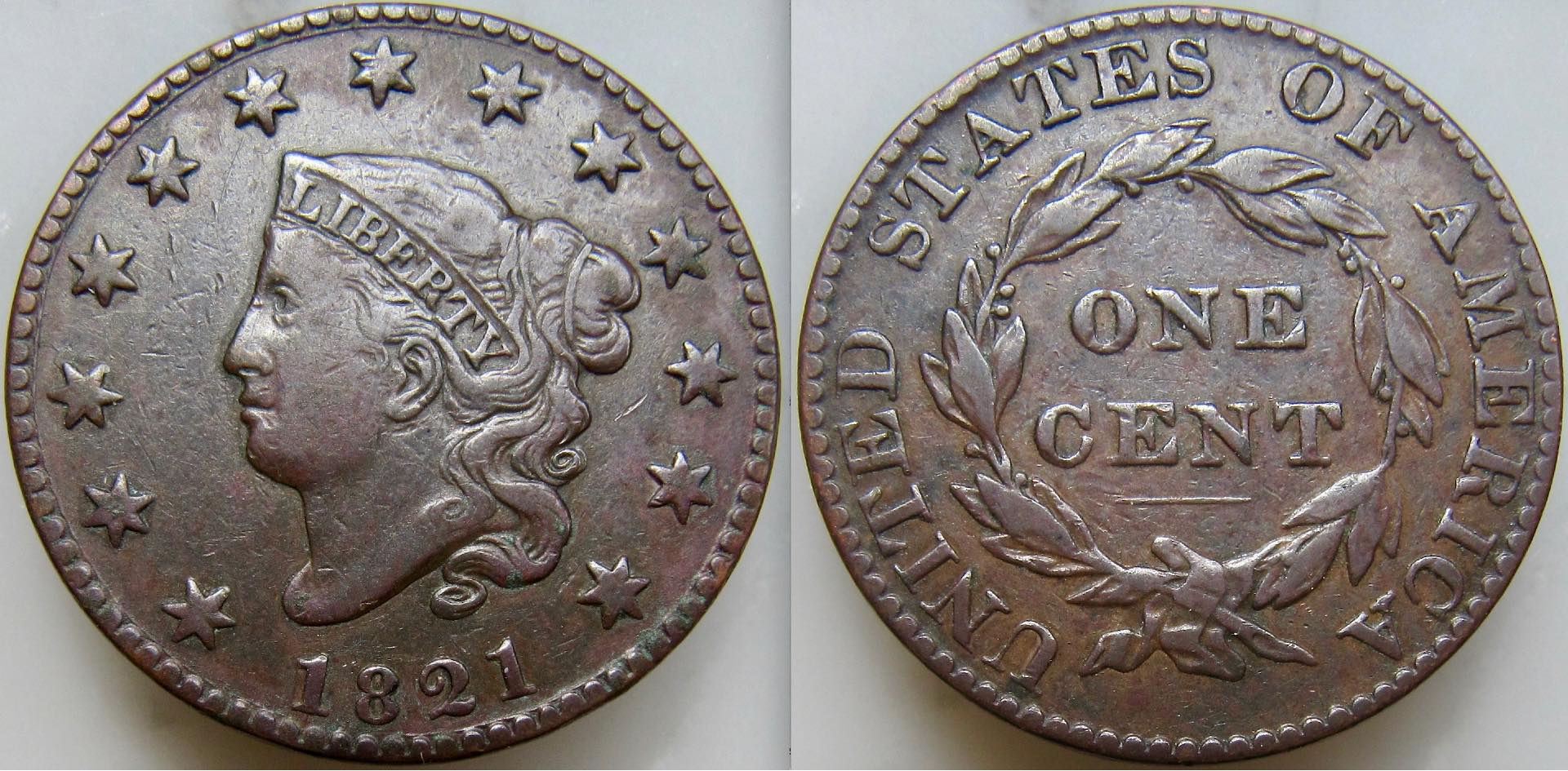 1821-Coronet-Head-Large-Cent-#4