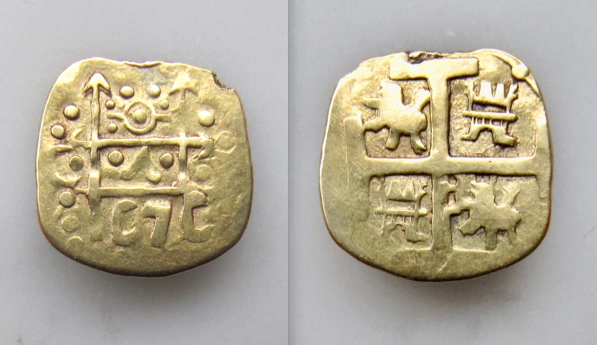 Curious-'Coin'-Ressembling-A-Spanish-Colonial-Cob-1/2-Escudo