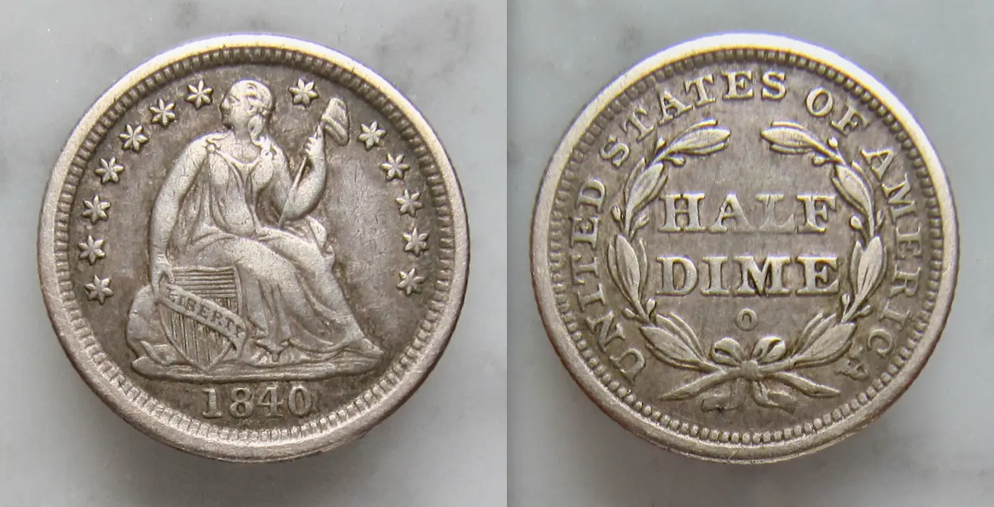 1840-O-Half-Dime-Drapery