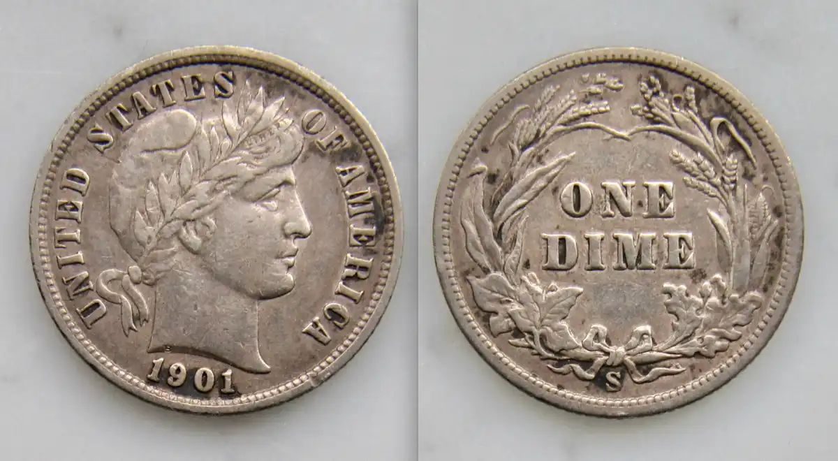 1901-S-Barber-Dime-For-Grading