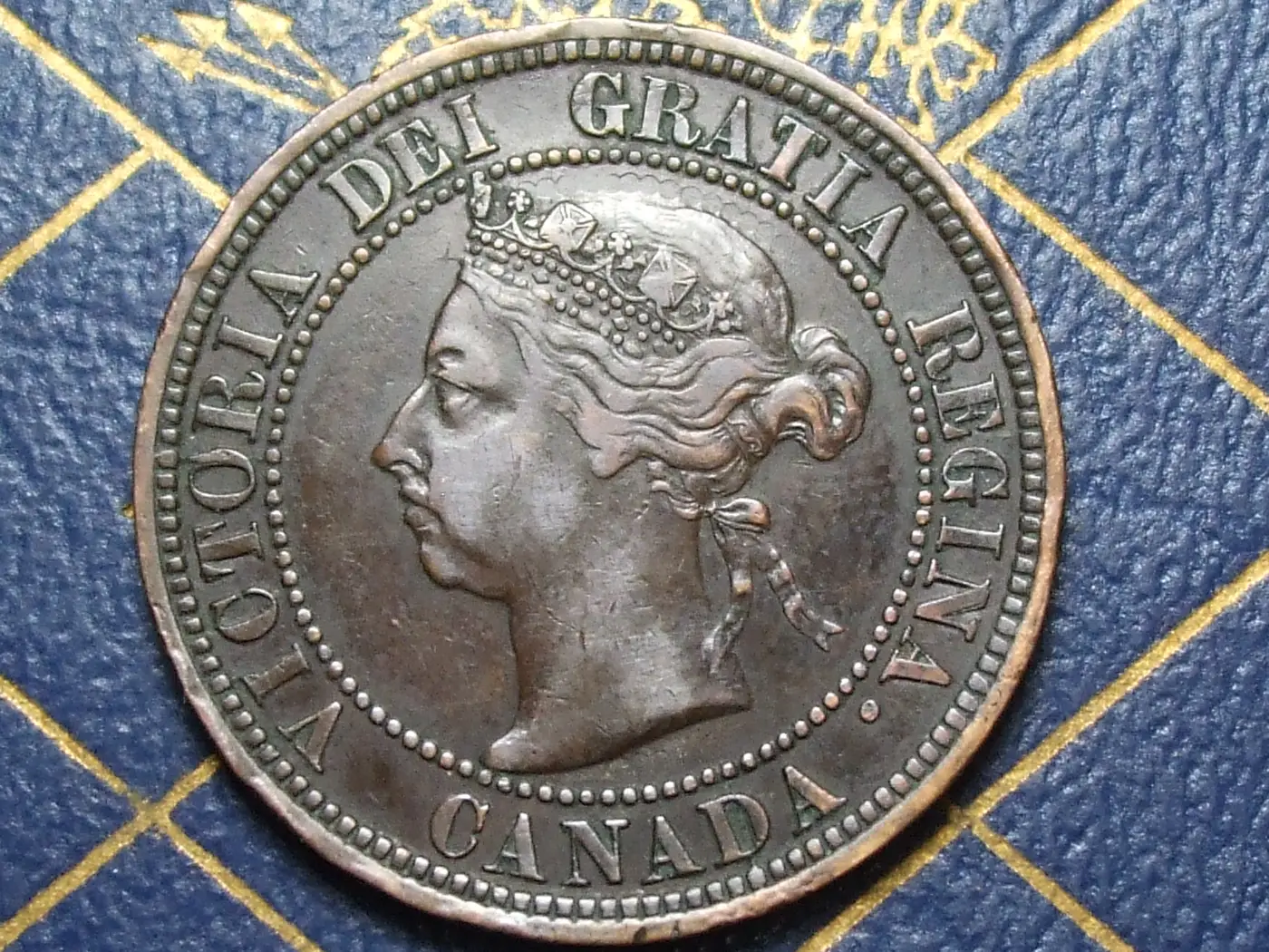Scarce-1891-LL-LD-Repunched-T-In-Victoria-Large-Cent