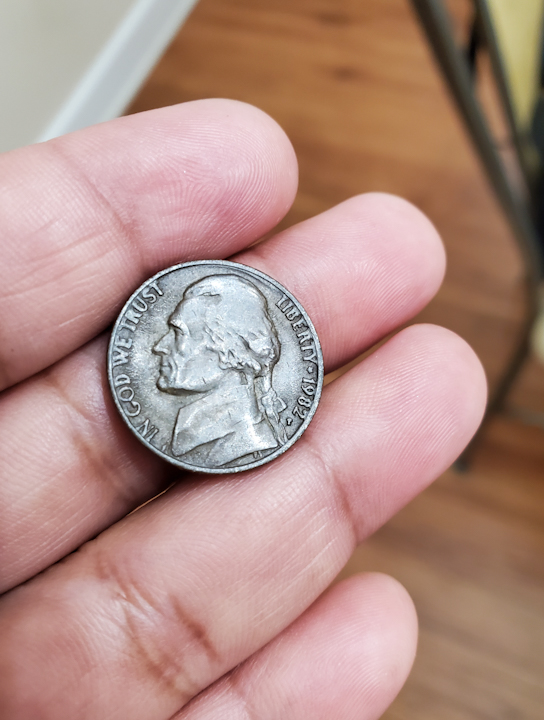 1982-P-Jefferson-Nickel--Black-Beauty?