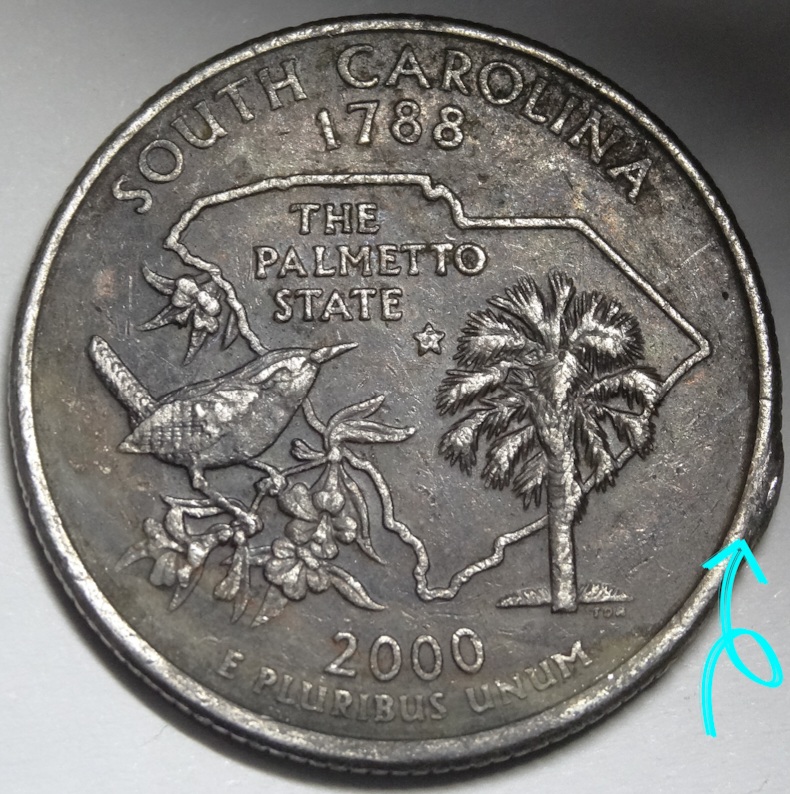 2000-D-South-Carolina-Quarter-Multiple-Die-Chip-Or-Damage?