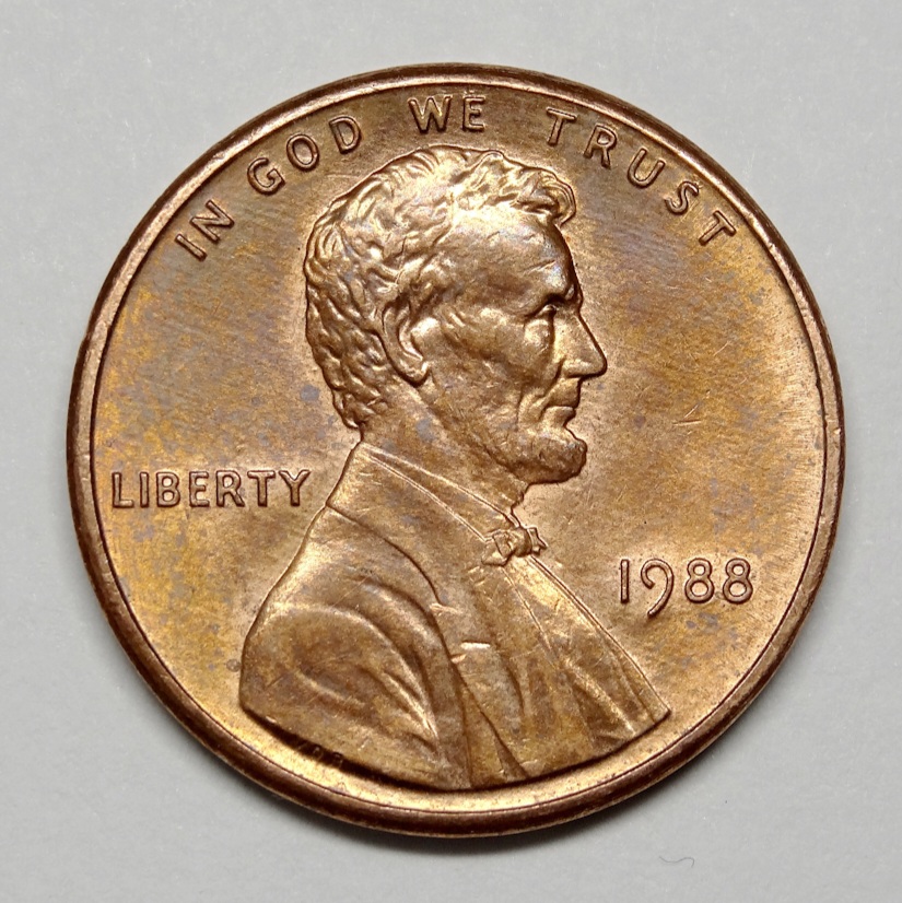 1988-P-Lincoln-Cent-Die-Crack-Or-Retained-Cud?