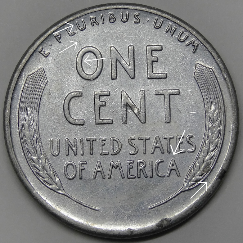 1943-D-Lincoln-Cent-Pre-Cud?-+-REV-Die-Cracks