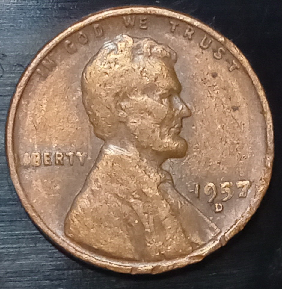 Coloring-On-1940,-1945,-1955-D-And-1957-D-Wheat-Pennies