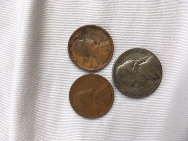 Found-War-Nickel-And-Two-Wheat-Pennies-Today