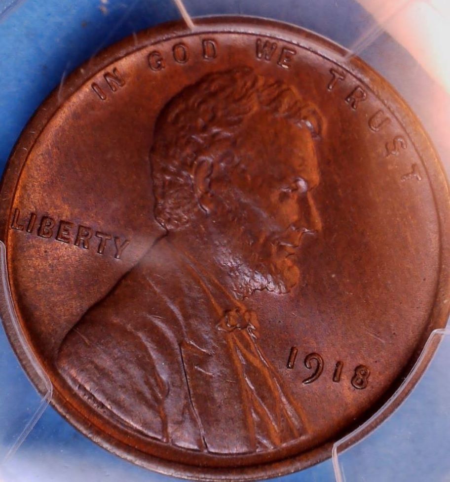 1918--Lincoln-Cent-Sent-Raw-To-PCGS-Graded-By-PCI
