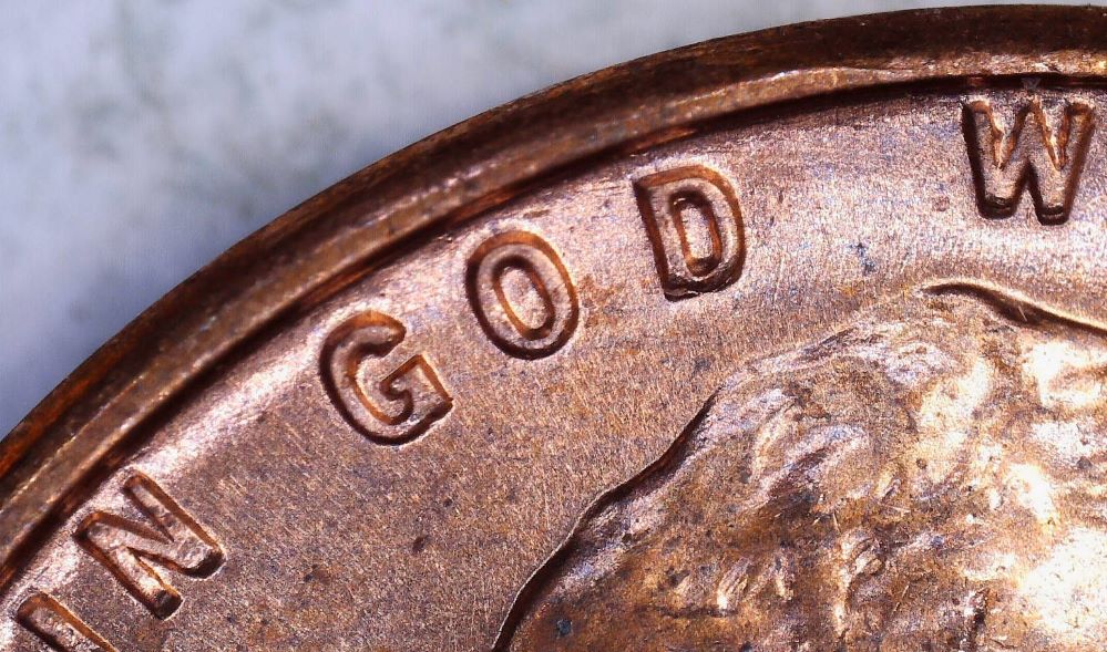 1957-Lincoln-Cent-Possible-Double-On-The-D-Of-God?