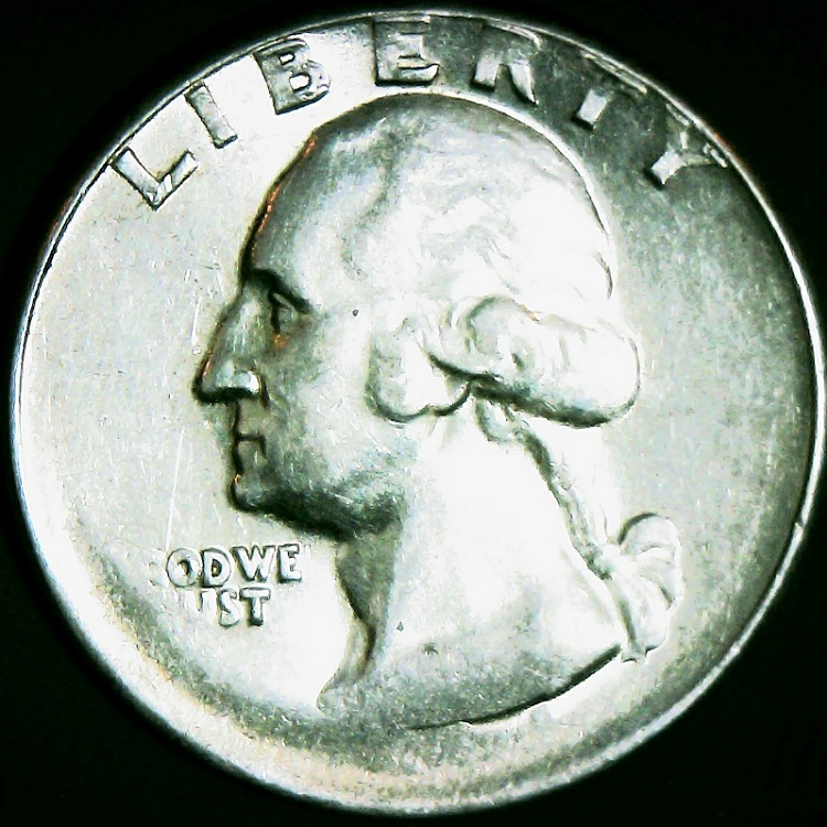 Silver-Quarter-Unknown-Date,-Struck-On-A-Tapered-Planchet,-5.45gms