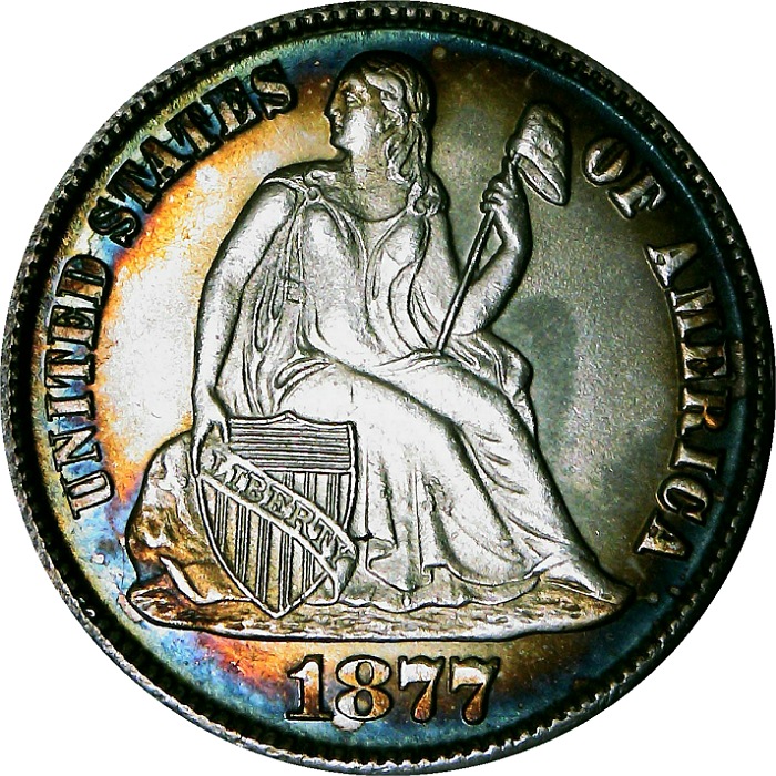 1877-CC-Seated-Liberty-PL-Dime-F-106
