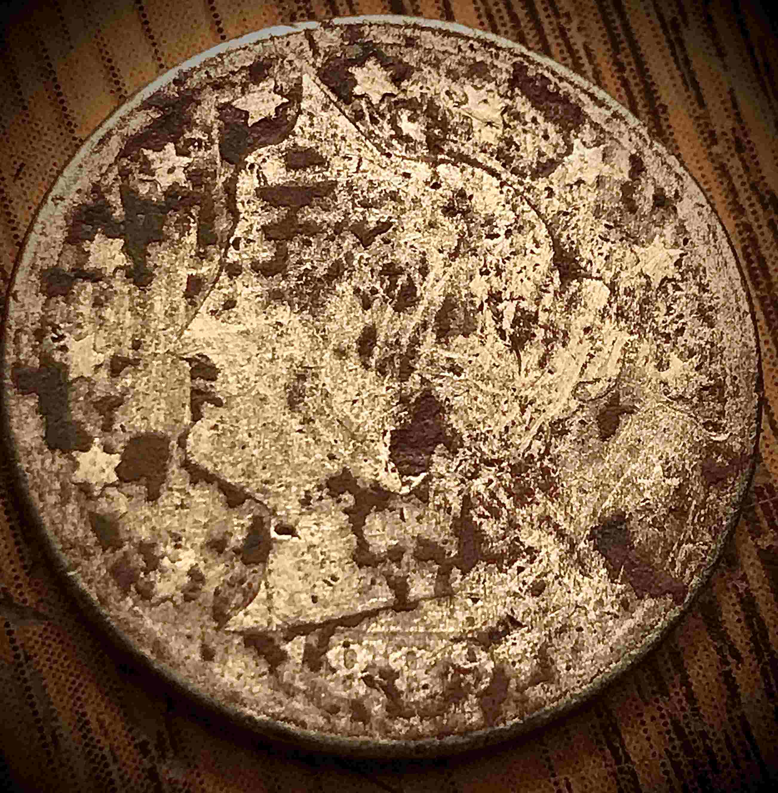 1889-Coin-V-Nickel---Woman-On-Front-I-Think?-It's-Worn-So-Tell-What-It-Is.-Rare?