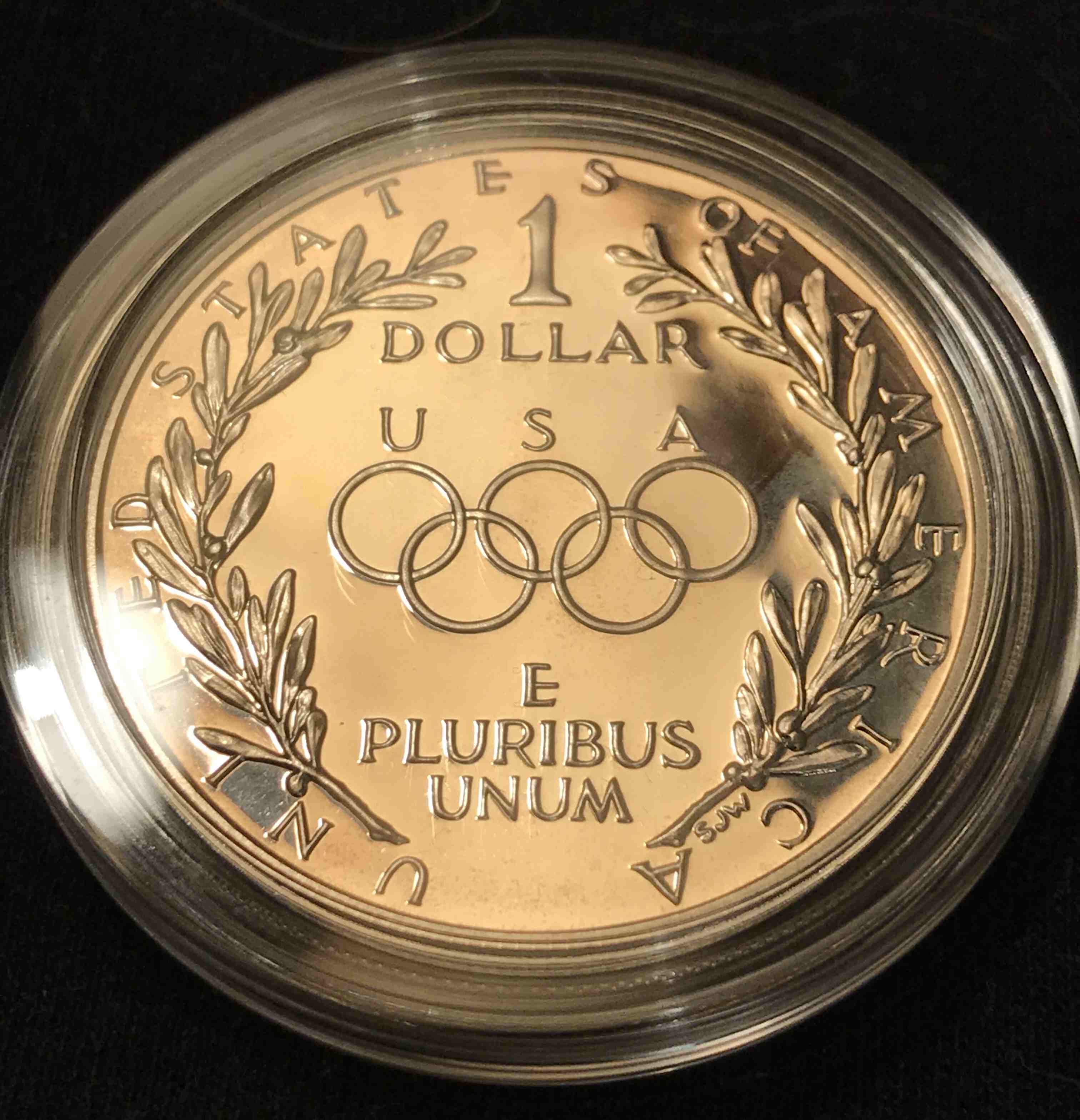 United-States-Mint-1988-Olympic-Coin---Proof-Doc.-In-A-Box-Inside-Boxes!!