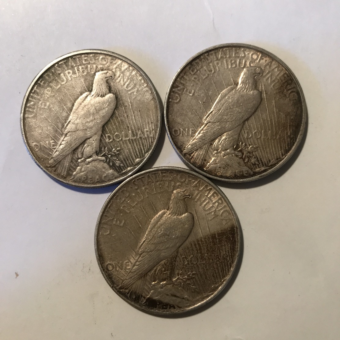 I-Got-3-Peace-Dollars---1-From-1922,-Other-2-Are-1923-They-Anything-Cool?