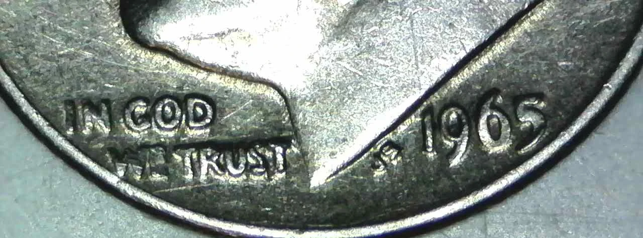 1965-Dime-In-God--And-Date-Are-Not-Sharp?