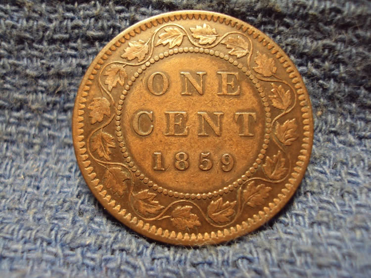 1859-Canada-Large-Cent,-Dp-N9-#5