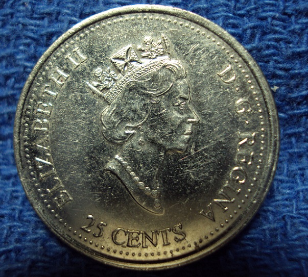 1999-Canadian-25-Cents-Error-Or-Worn-Die