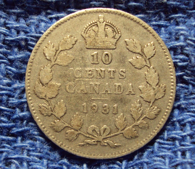 1931-Canadian-10-Cent,-Looking-For-A-Grade