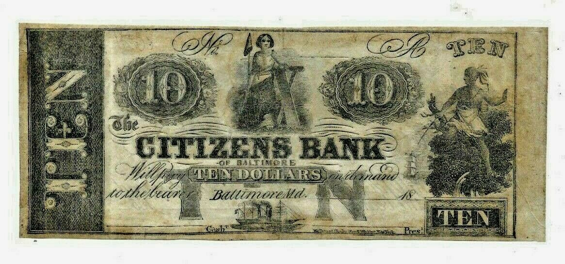 1800's-2-Sided-Obsolete-Note