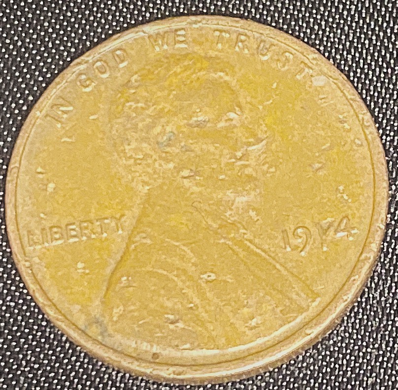 1974-Error-Lincoln-Penny,-Has-A-Letter-Y-In-Place-Of-The-7-In-Date,-19y4,-With-Multiple-Misprints