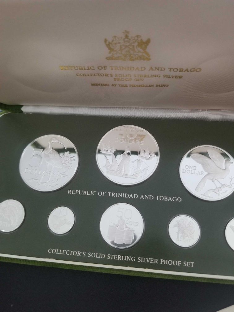 Trinidad-And-Tobago-Collector's-Solid-Sterling-Silver-Proof-Set