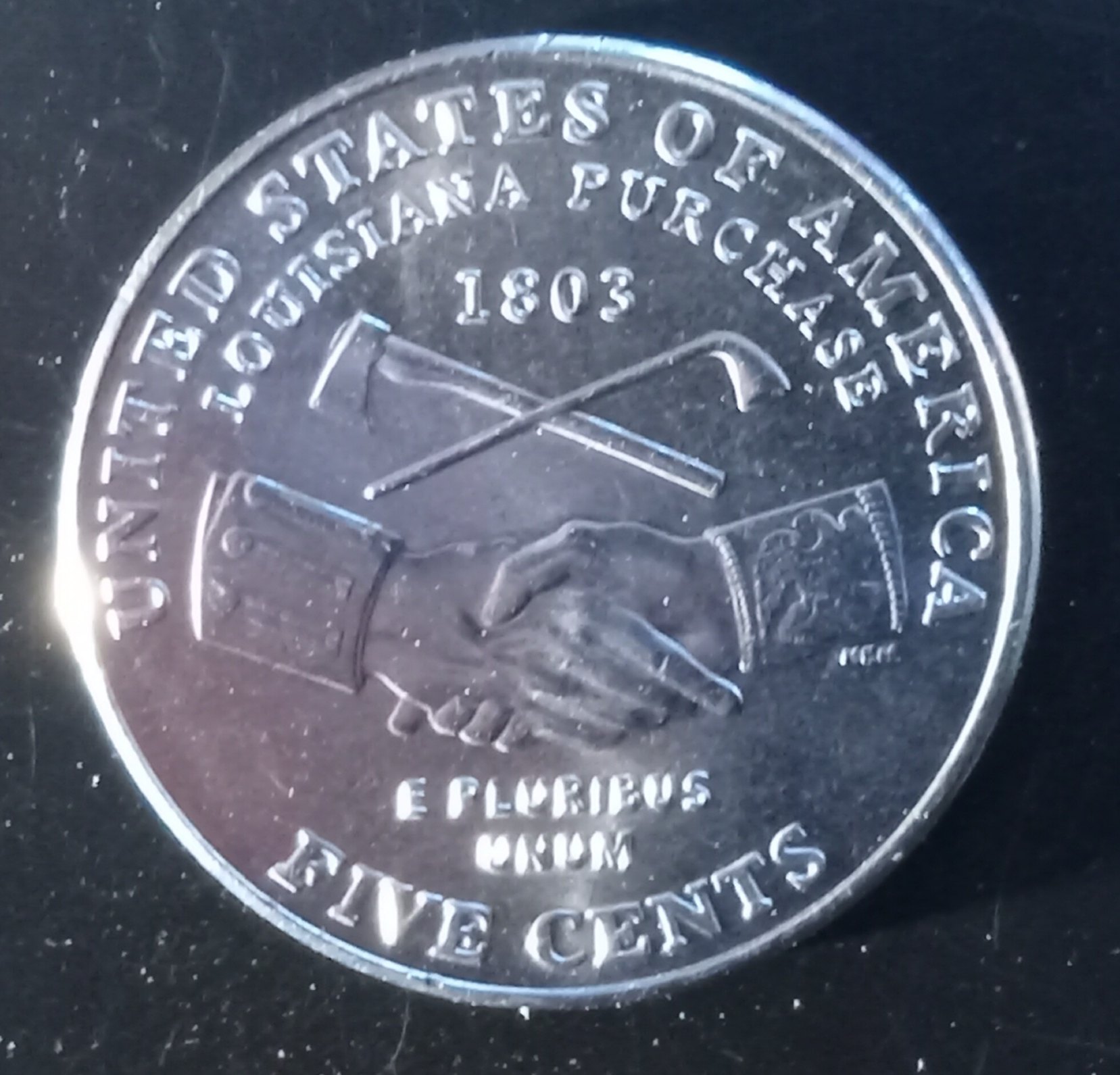 2004-D-Handshake-Nickel-For-Grading