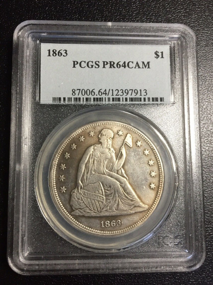 PCGS-Slabbed-1863-Dollar?-Real-Or-Fake?