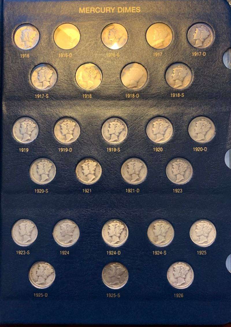 My-Mostly-Circulated-Mercury-Dime-Collection...
