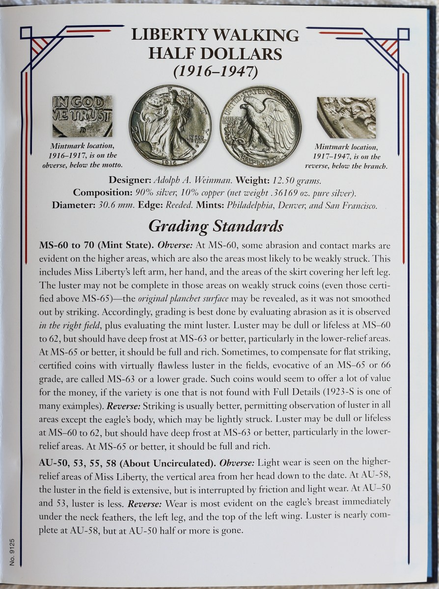 A-Set-Of-Walking-Liberties-In-A-Whitman-Album.