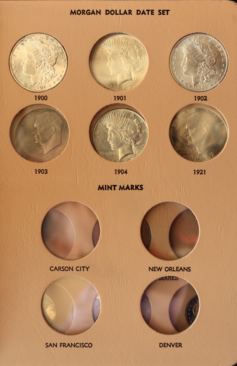 Started-A-Dansco-7172---1878-To-1999-Dollar-Date-Set