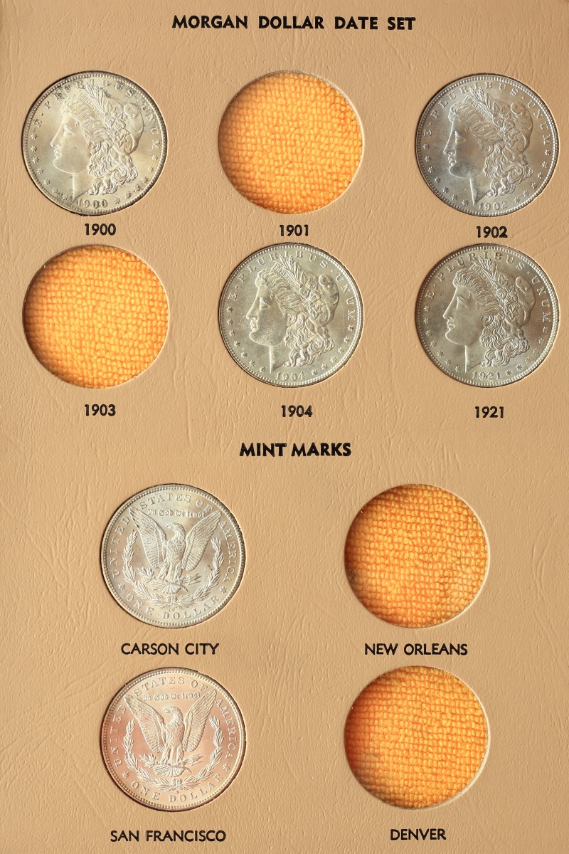 Started-A-Dansco-7172---1878-To-1999-Dollar-Date-Set