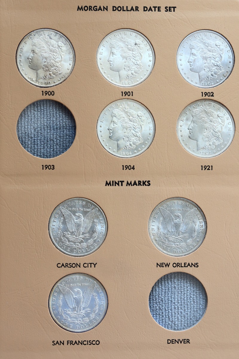 Started-A-Dansco-7172---1878-To-1999-Dollar-Date-Set