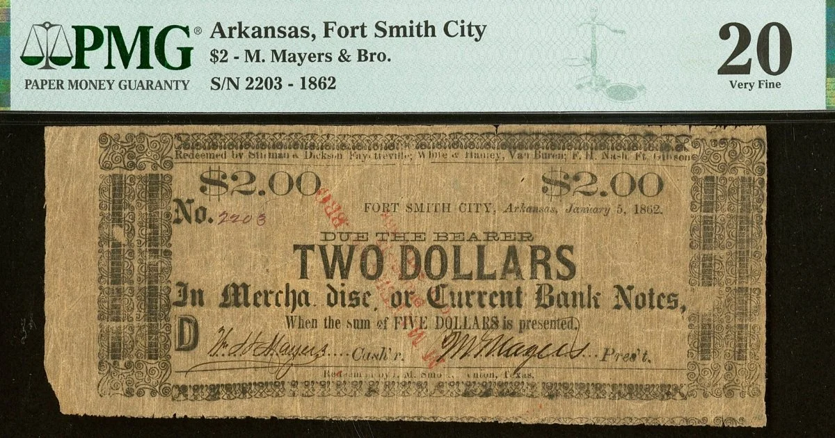 Hokiefan's-Collection-Of-Arkansas-Obsoletes,-Scrip-And-National-Bank-Notes