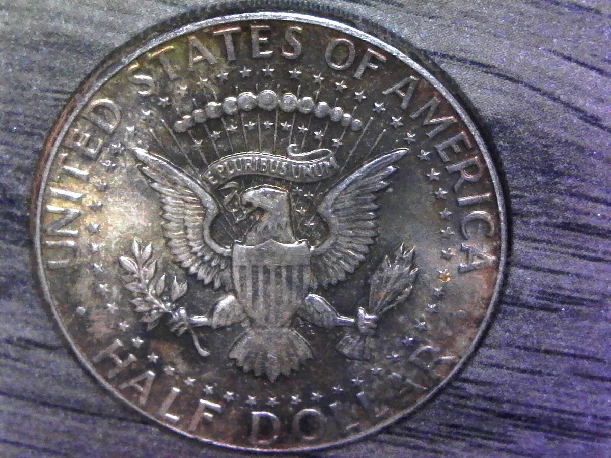 1964-Half-Dollar-Strange-Features-Toning-And-Square-Rim
