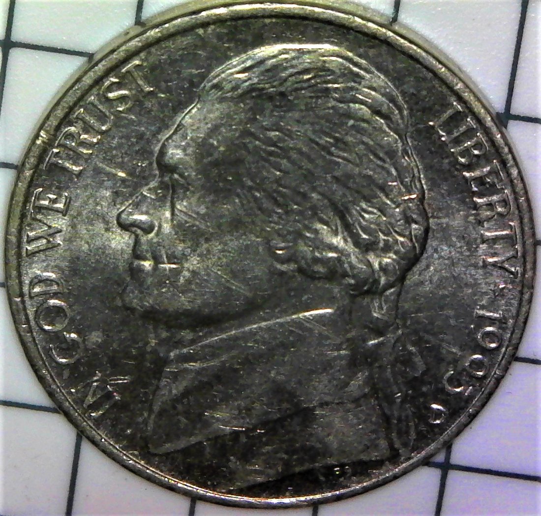 1993-D-Nickel-Struck-Through?