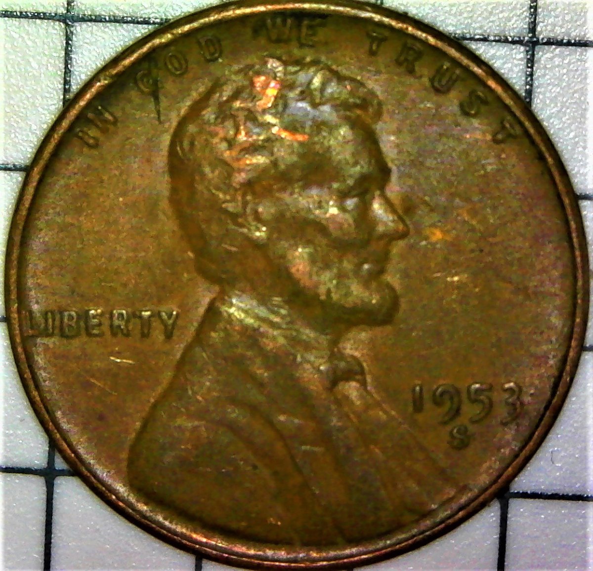 1953-S-Wheat-Penny-PMD-On-Obverse,-Or-Something-Else?