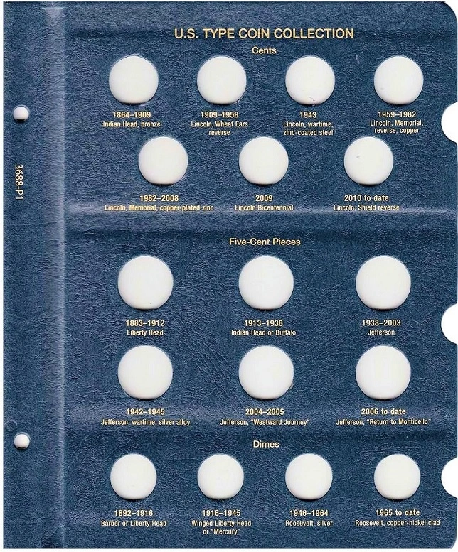 Whitman-Type-Set-Album-Vs-Dansco-7070-Type-Set
