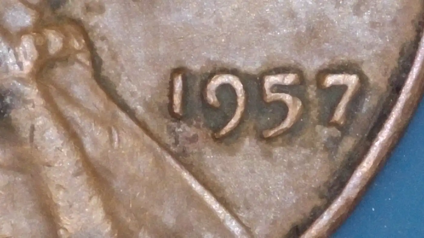 1957-Wheat-Penny-Date-#1-And-#7-Is-Super-Short