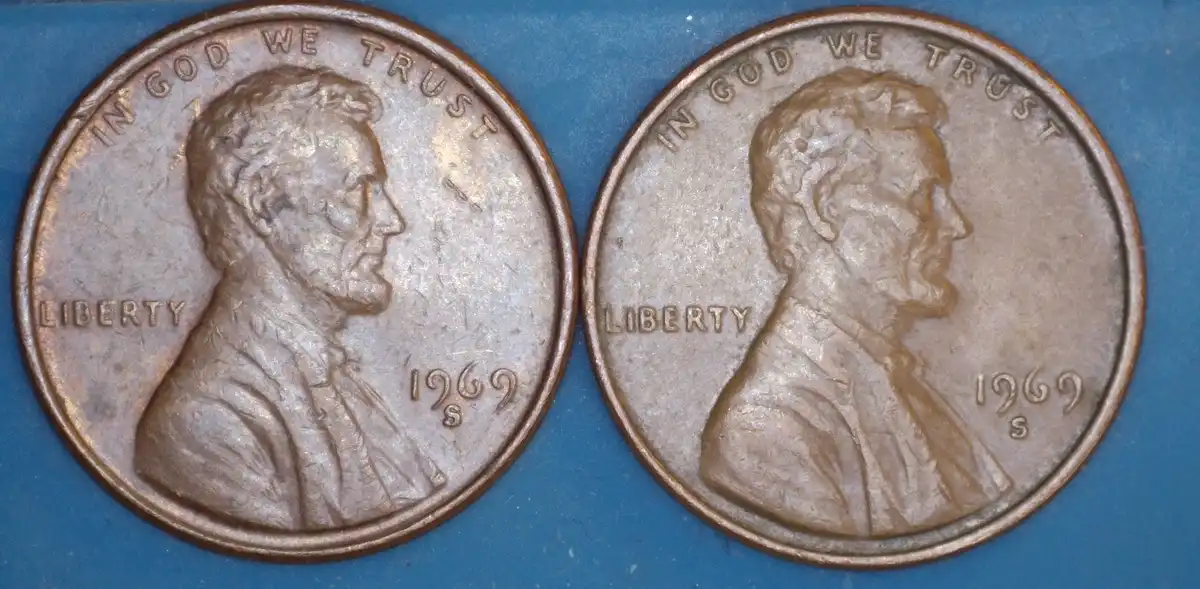 1969-S-Penny-2-Different-Pennys-But-Looks-Different?