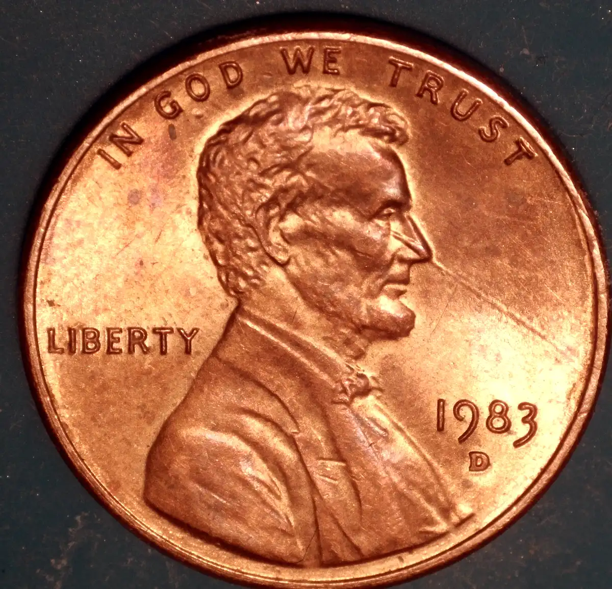 1983-D-Penny-What-Is-This-Going-Through-Lincolns-Face?