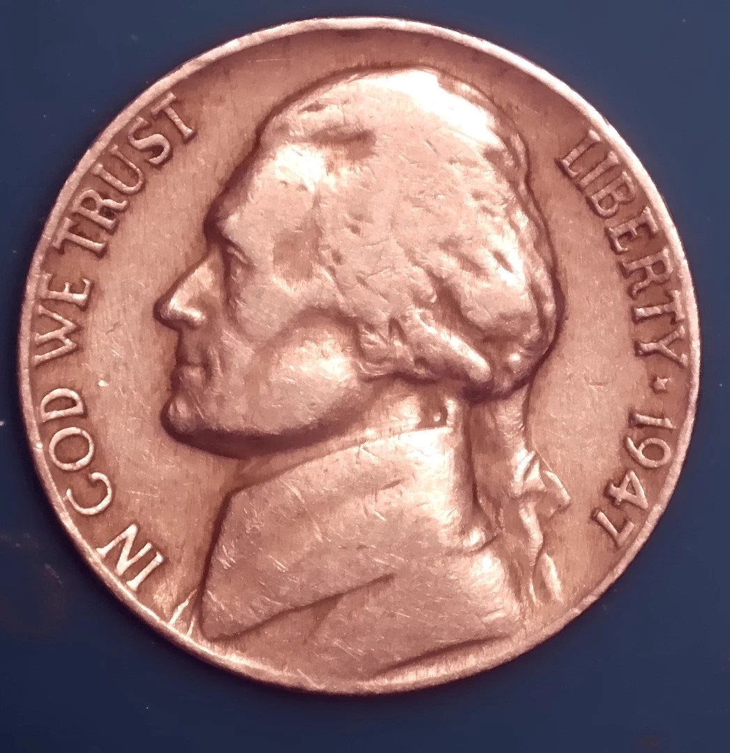 1947-Nickel-That-Is-Redish-Brown-Is-This-Just-Toning?