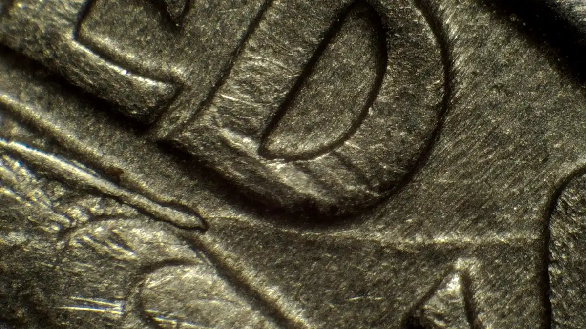 1997-P-Quarter-Die-Chip-Or-Die-Crack-On-Clipped-Wing?-Mint-Mark-Thick?