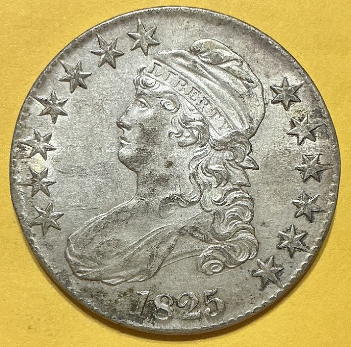 1825-Capped-Bust-Half-For-Grading-/-Overton