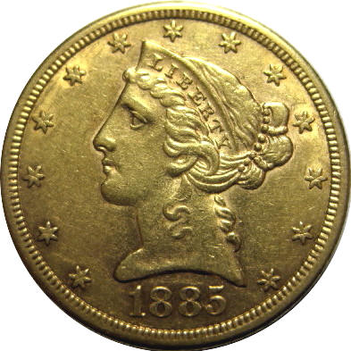 1885-S-$5-Liberty-For-Grading