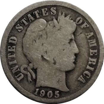 1905-O-Barber-Dime-For-Grading