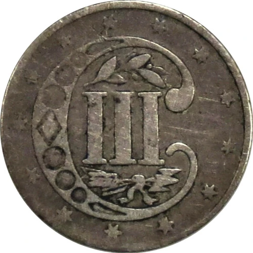 1857-3-Cents-Silver-For-Grading