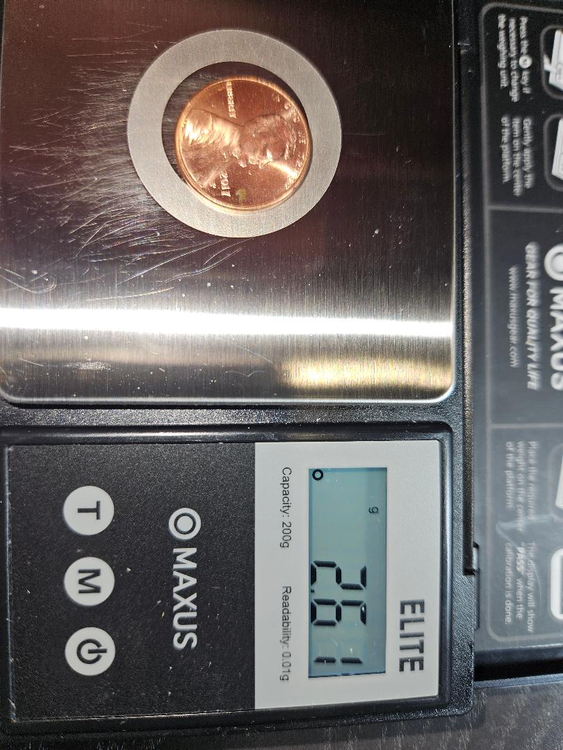 2017-P-Penny-Weight-2.61g-Where-Rest-Of-My-2017-S-Are-2.52g